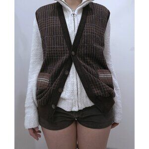 Oversized Plaid Harajuku Vintage Vest